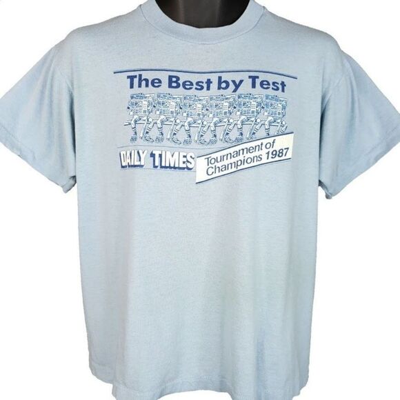 Daily Times Softball T Shirt Vintage 80s 1987 Tournament Of Champions Made In US - Picture 1 of 8
